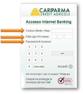 caripama internet banking